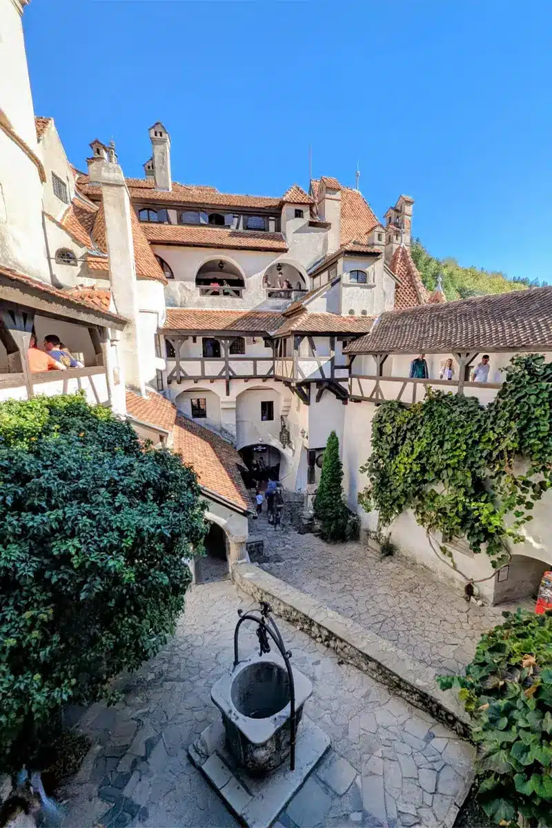 Courtyard inside Bran Castle